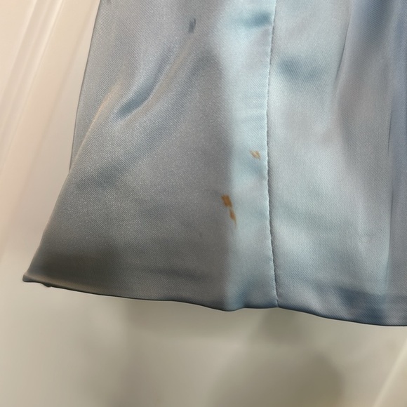 Naked‎ Wardrobe Satin ice blue strapless mini dress size Small - Picture 5 of 5